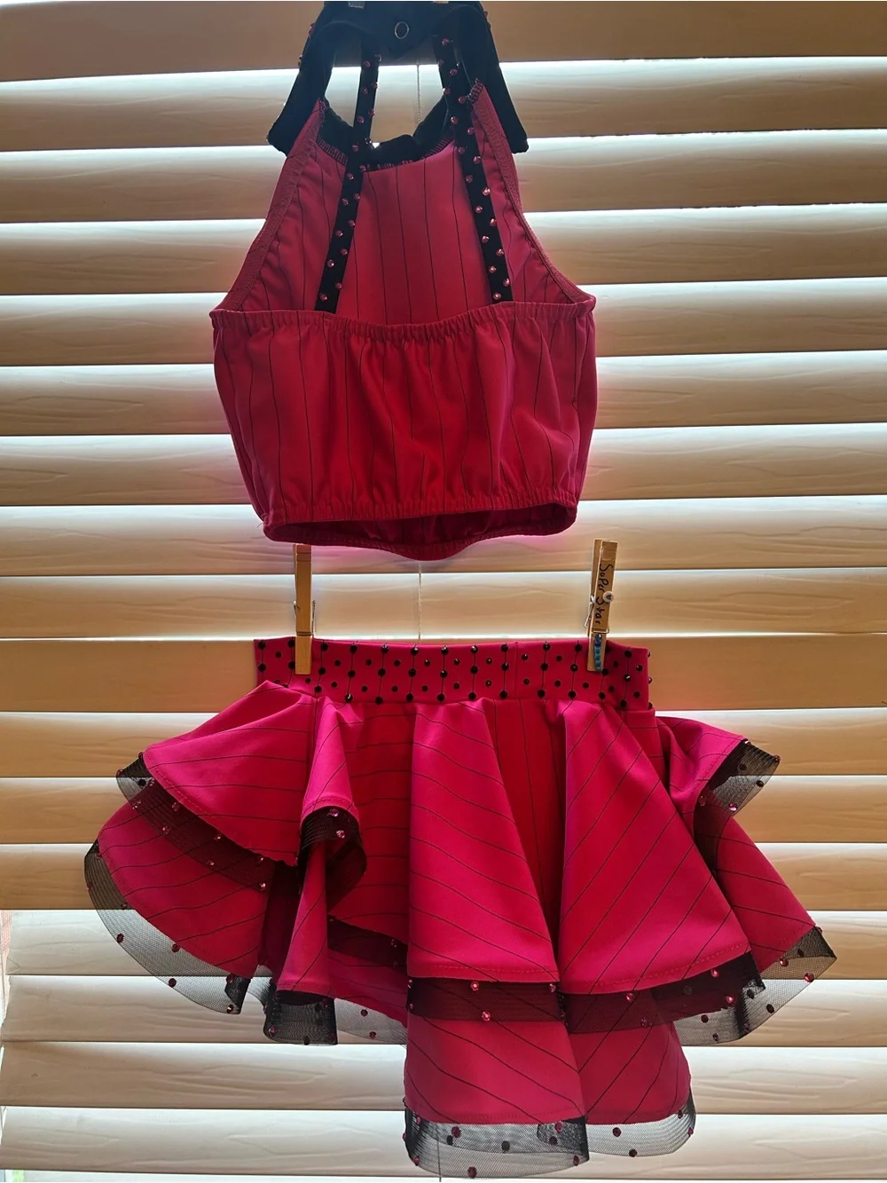 Hot Pink Girls' Dance Costume Two-Piece Set